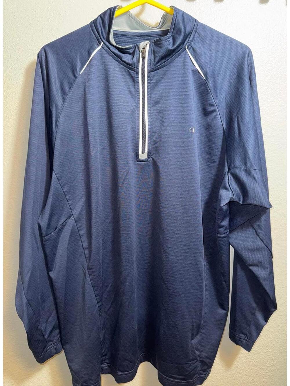 Men's Champion Navy Blue 1/4 Zip Pullover - Size XL